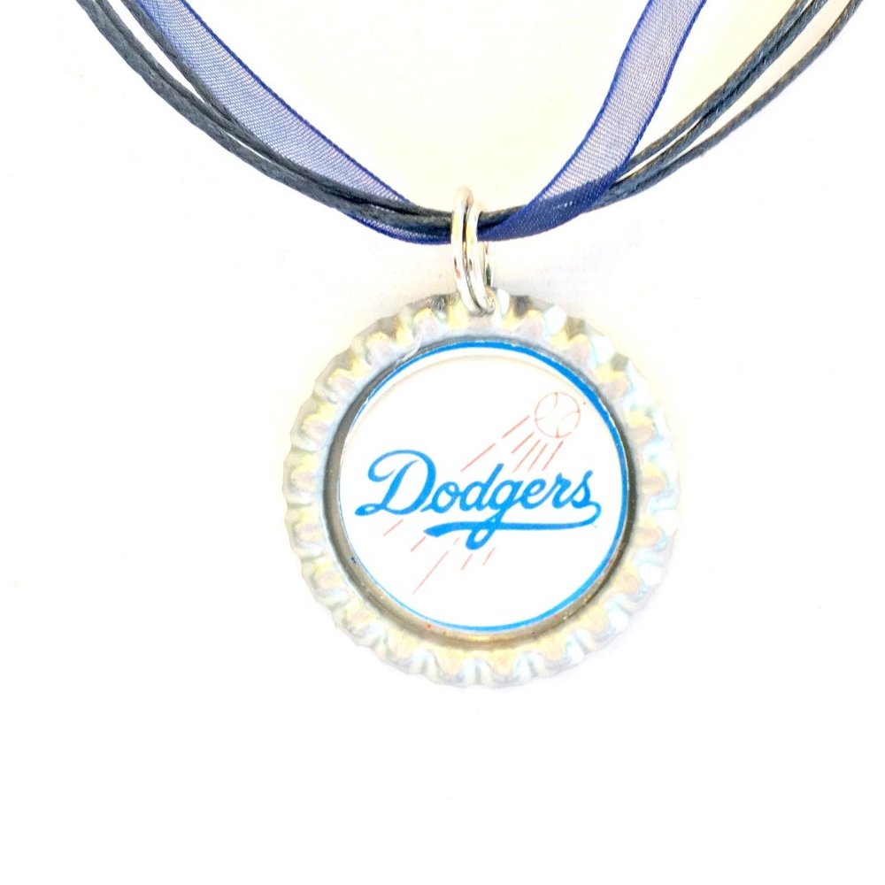 Los Angeles DODGERS Baseball Handmade Necklace *NEW*